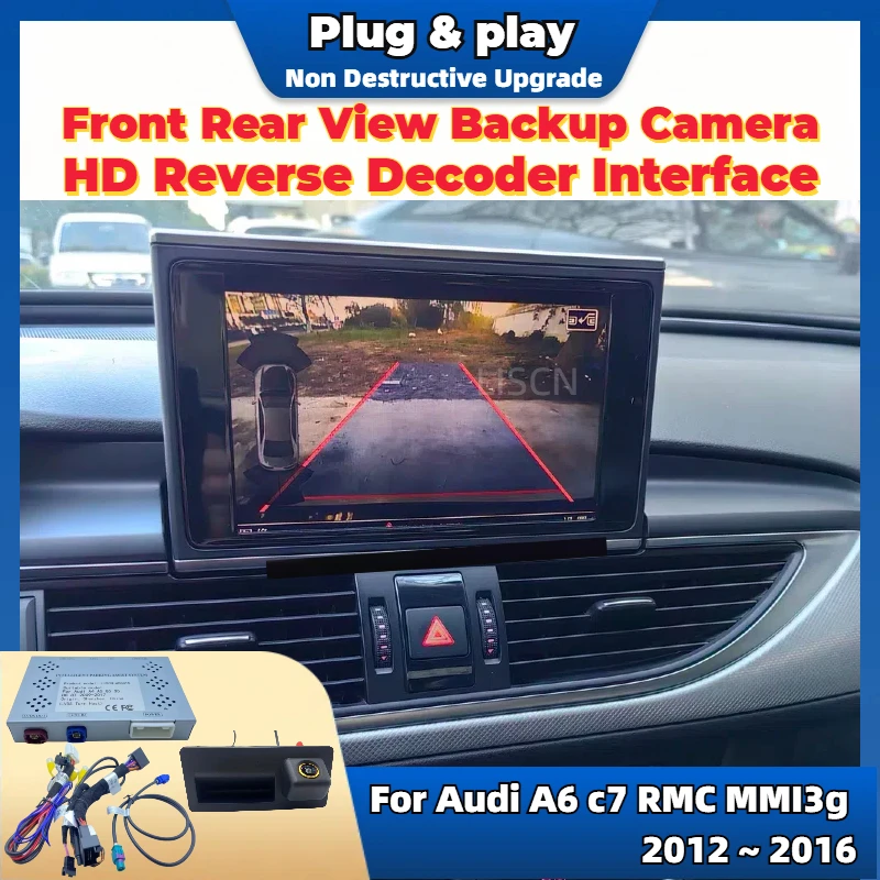 

Передняя задняя камера HD для Audi A6 c7 rmc mmi 3g 2012 ~ 2016 Интерфейс резервной камерыАдаптер Оригинальный комплект декодера для обновления экрана