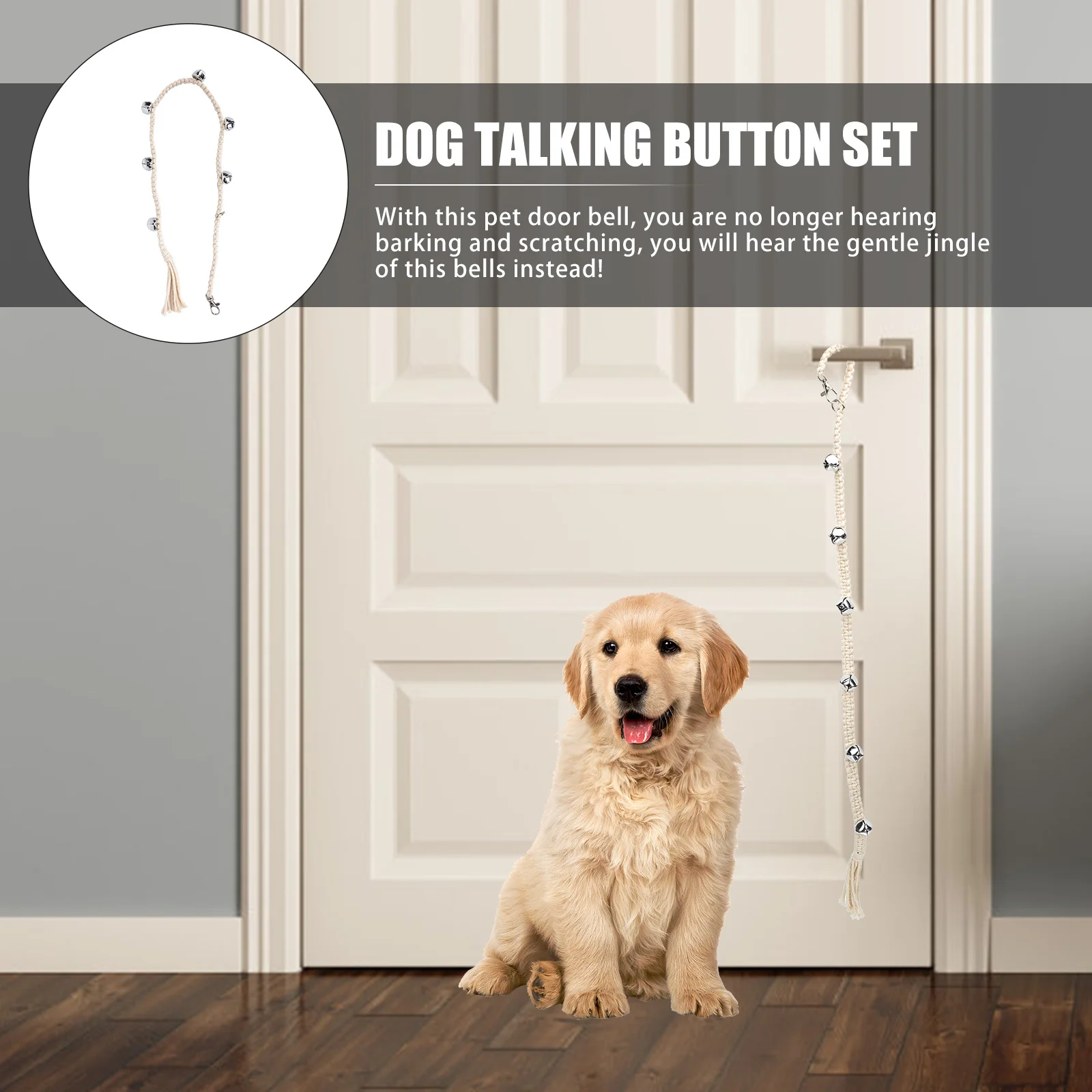 

Dog Training Rope For Potty Puppy Bell Rope Door Durable Iron Bells Pet Training Aid Puppy Accessory Tool For Dogs