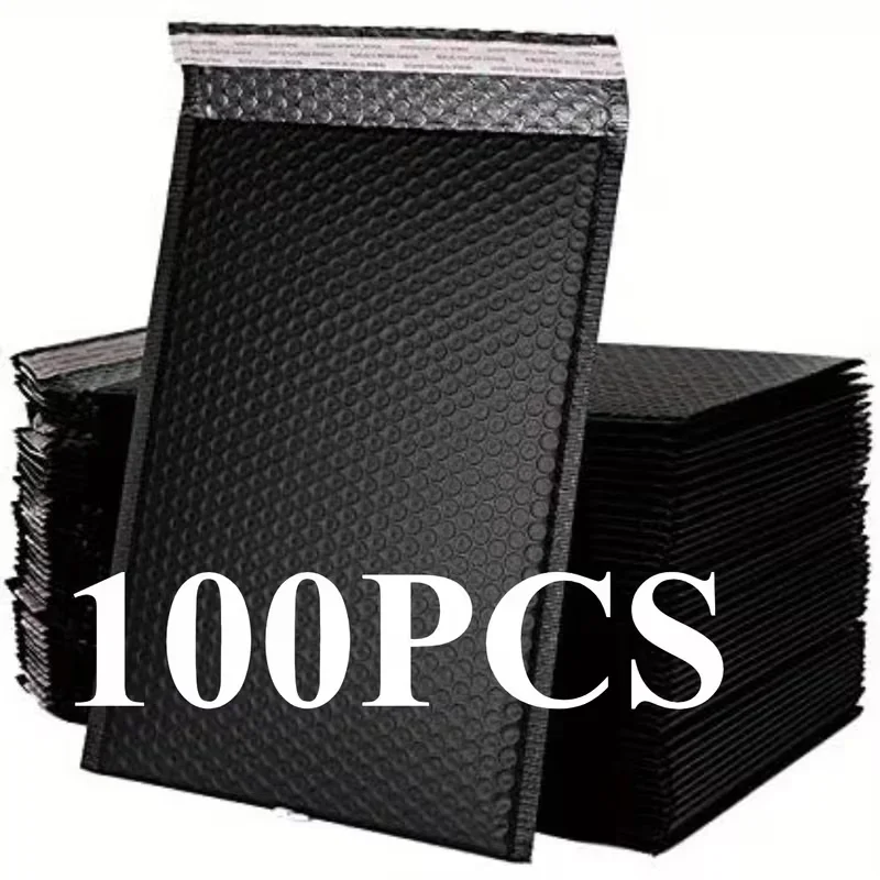 100Pcs Shockproof Bubble Envelopes Self‑Sealing Waterproof Padded Mailer Bags for Shipping Gift Cosmetic Small Items Packaging