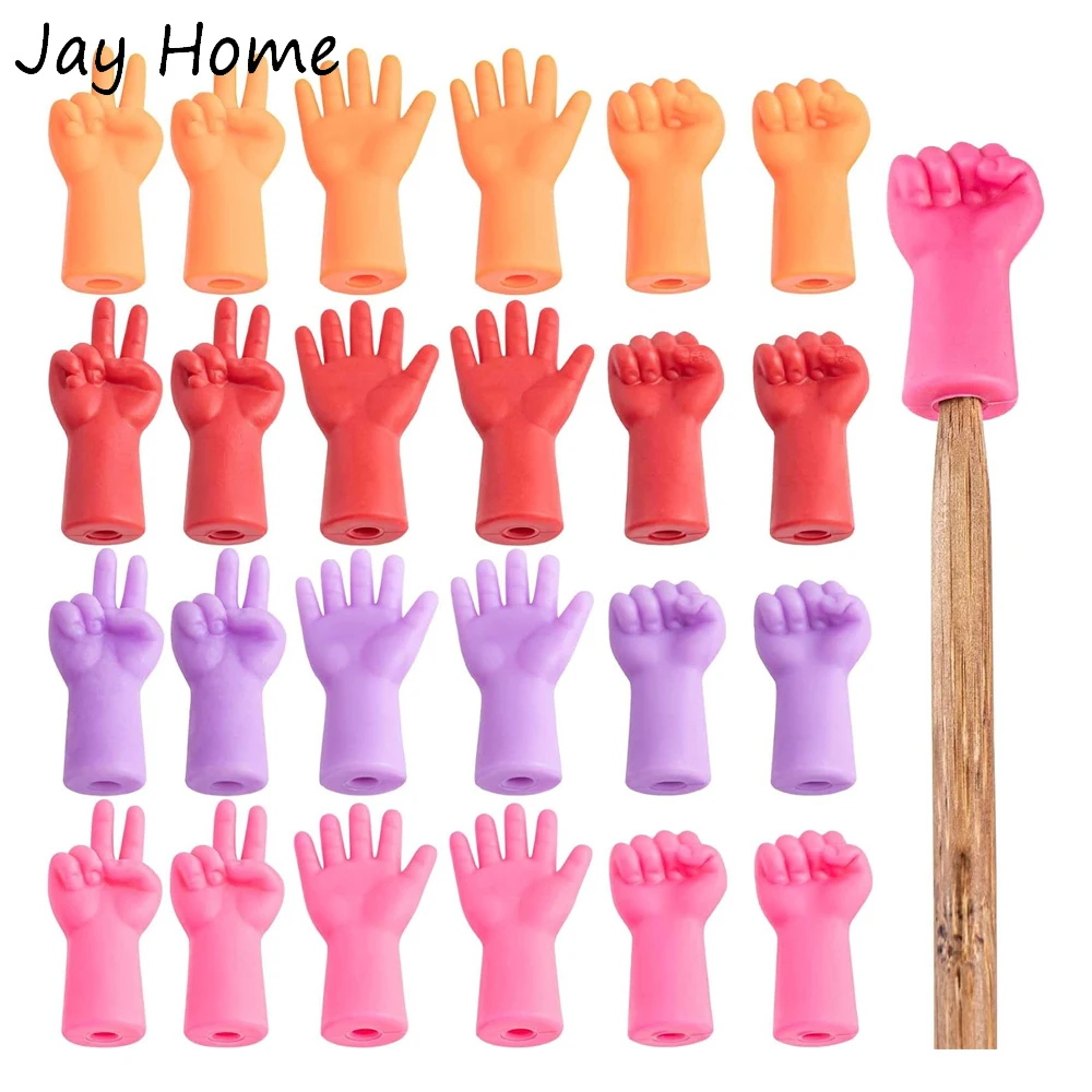 24pcs Knitting Needle Stoppers Knitting Needle Point Protectors Tip Cover Crochet Knitting Needle Caps Supplies Accessories