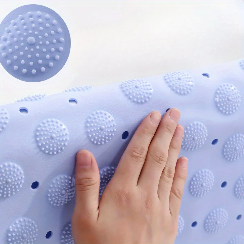 1pc Corner Shower Carpet Floor Mat Hotel Home Suction Cup Toilet PVC Shower Mat Bathroom Sector Shape Anti-slip Pad Cushion