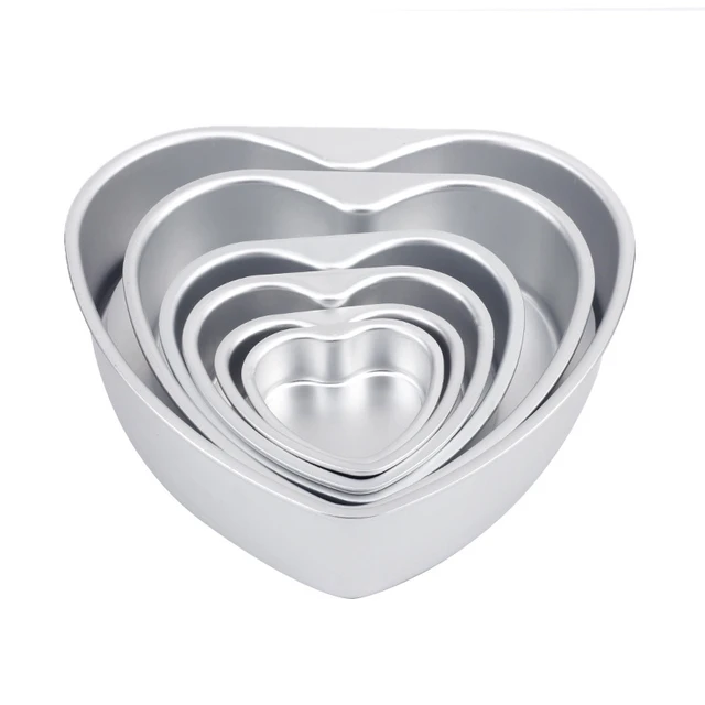 Aluminum Alloy Baking Mold Mould Heart Shaped Cake Pans Aluminum 3 4 5 6 7 8 10 Aliexpress