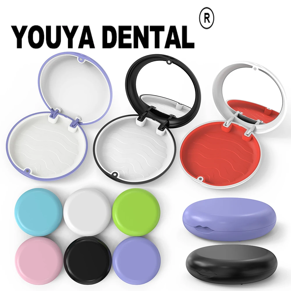 50pcs Aligners Orthodontic Box Denture False Teeth Box Retainer Case Mouth Guard Oral Hygiene Organizer Container