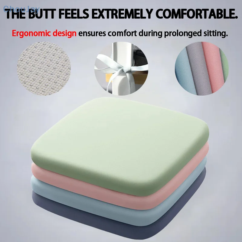 Cool Ice Silk Milk Fiber Rebound Cushion Breathable Anti-Fatigue Seat Pad for Office/Car/Chair