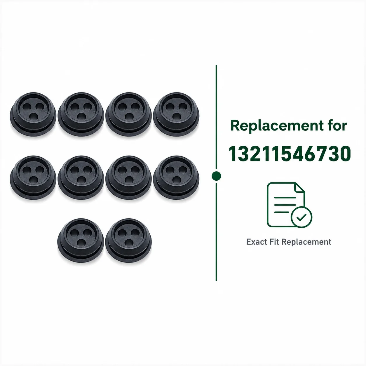 10Pcs 3 Hole Fuel Line Grommet For Echo ES-210 ES-211 ES-2100 HC-1001 HC-150 HCR-1500 Trimmer Brushcutter Replacement V137000030