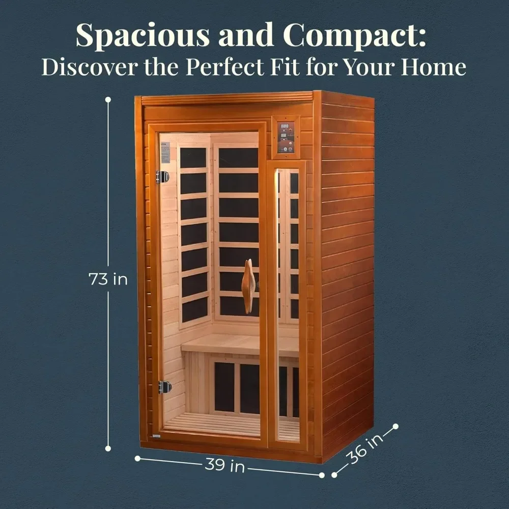 safe Saunas Home Sauna with Infrared & Chromotherapy for Up To 2 People High Quality