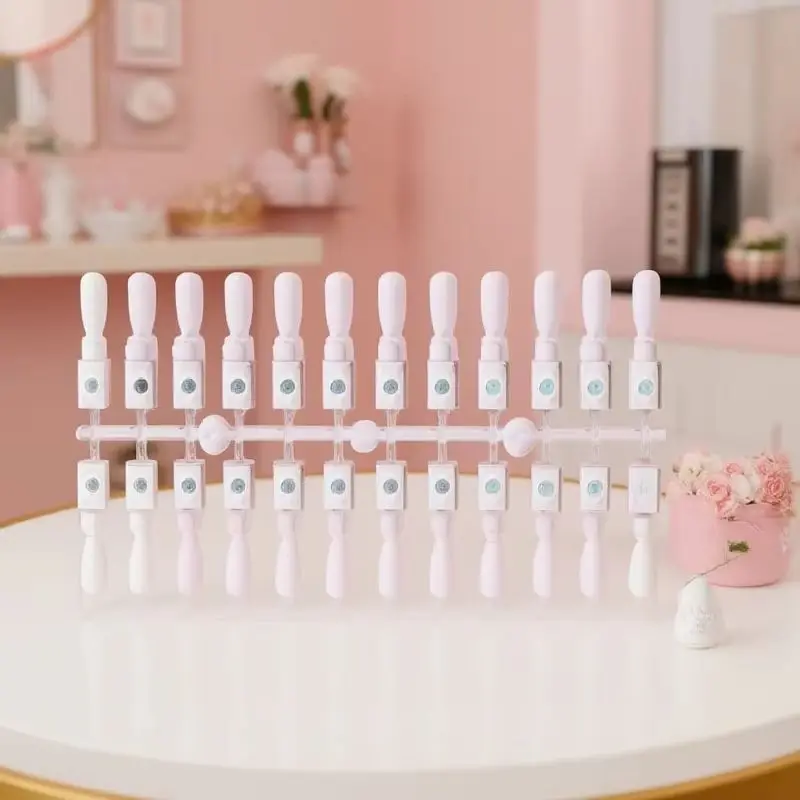 

24 шт., прозрачная цветная карта, лак для геля, подставка для лака, цветовая таблица, магнитный накладный кончик ногтей, дисплей, палитра для ногтей, клей для практики ногтей