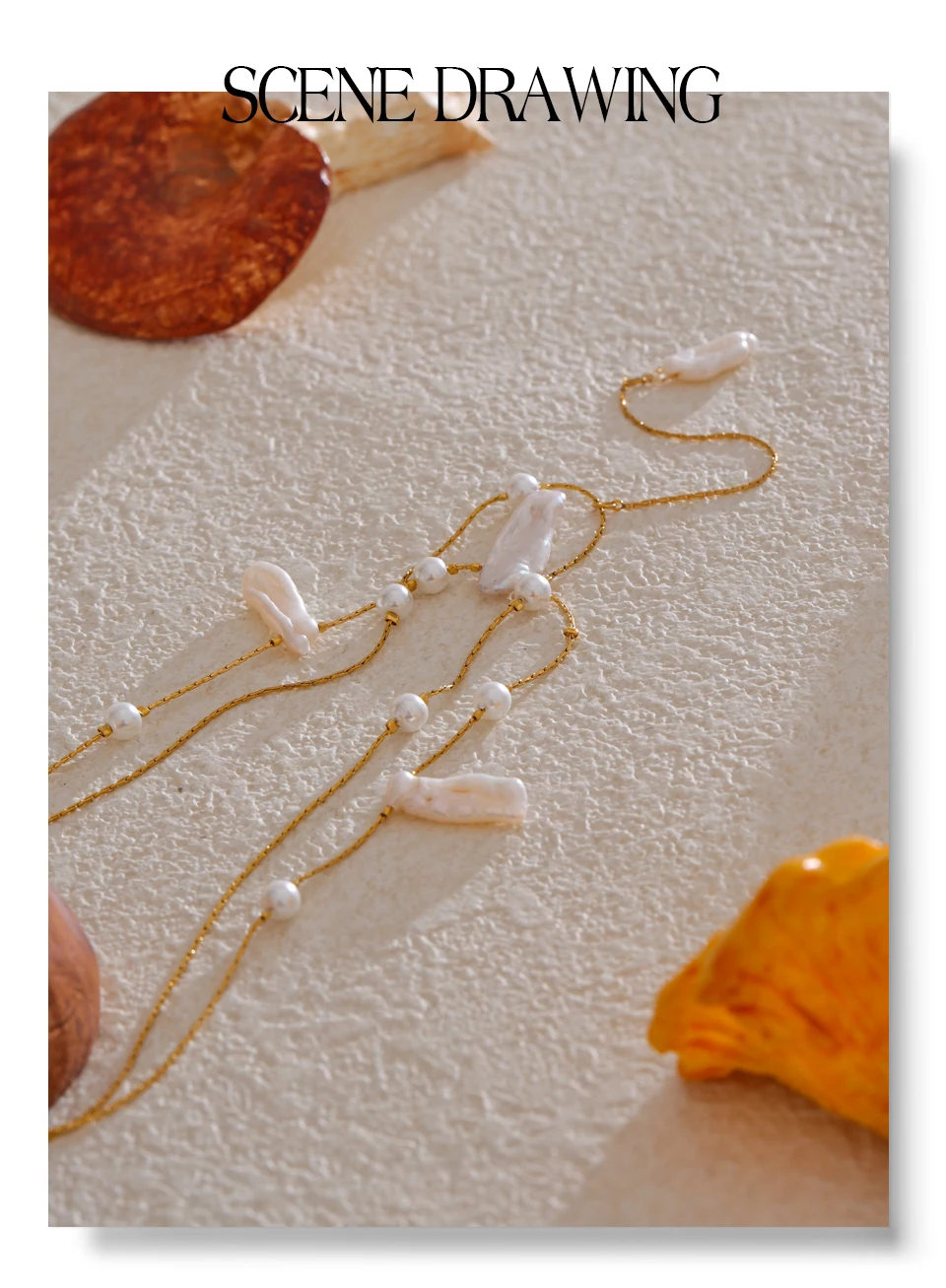 Yhpup Exklusives Design Barocke natürliche Süßwasserperlen Luxus-Halskette Edelstahl Doppelschichtkette Premium-Schmuck Geschenk – Detail 13
