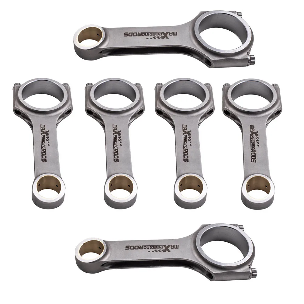 

Maxpeedingrods 6x H-Beam Steel EN24 4340 Connecting Rods Bolts For BMW N55B30 3.0L 144.3mm TUV