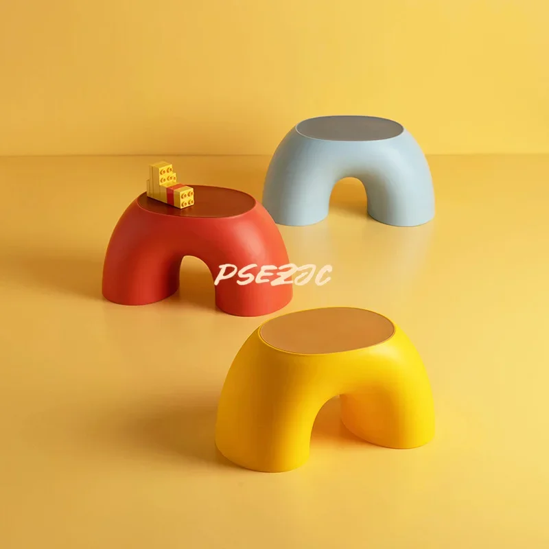 Home Minimalist Surround Shaped Small Stool Decoration Home Circular Anti Slip Shoe Changing Stool