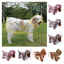 Xs-8XL Fashionable Pet Dog Clothes Raincoat Waterproof Transparent Rain-wear Color Edge Snap Design Rain Coat for Large Dogs