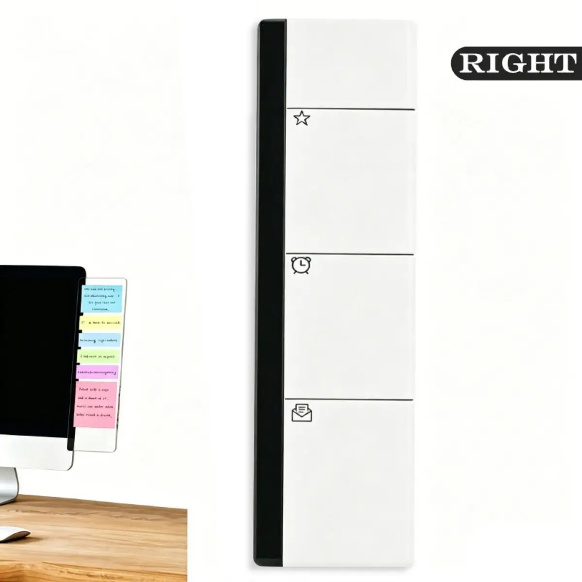 2Pcs Office Desk Accessories Multifunction Computer Monitor Memo Board Transparent Computer Side Panel Memo Creative Monitor