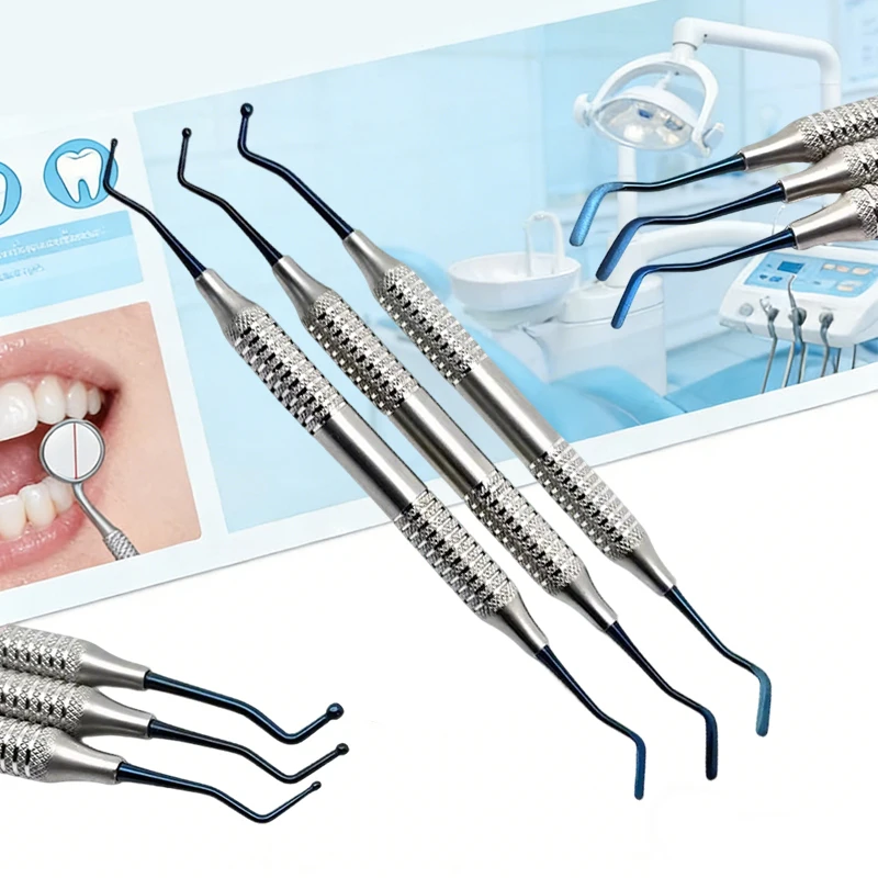 

Dental Composite Resin Restoration Kit Stainless Steel Spatula Filler Double-Ended Dentist Repair Instruments Lab Tools