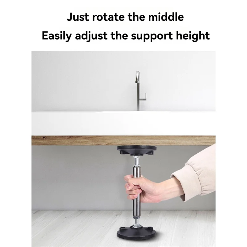 

Promotion! 2Pcs Telescopic Support Rod Stainless Steel Cabinet Adjustable 30-45Cm Support Pole High Hardness Sink Support