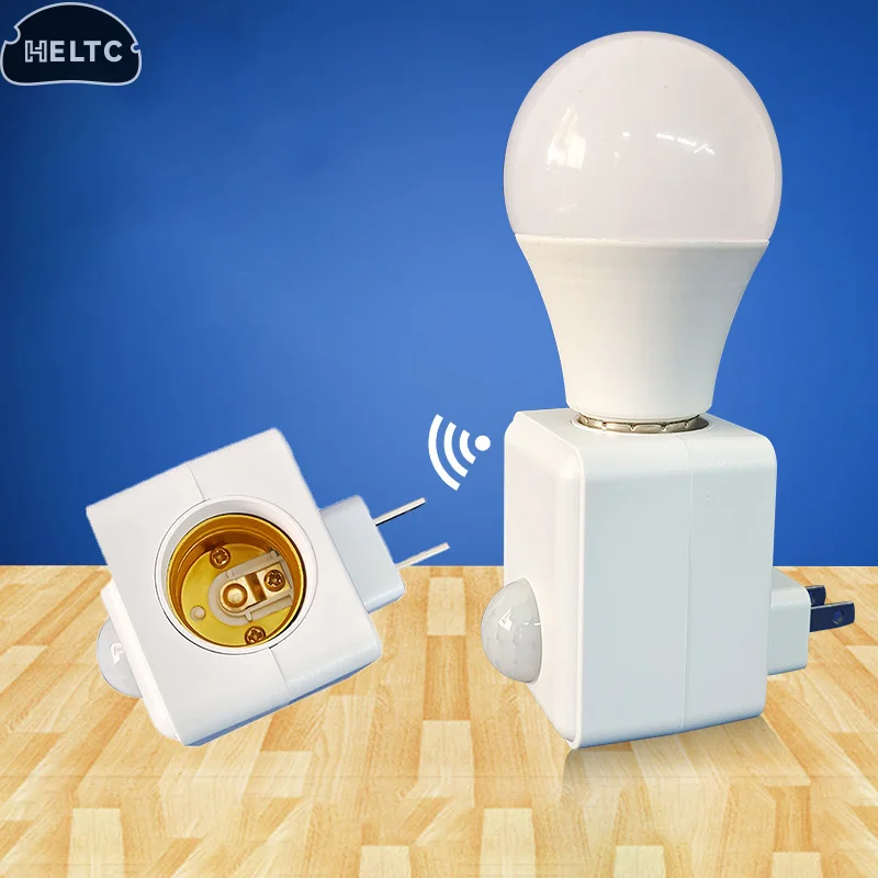 1Pc White US EU UK E27 Remote Control Lamp Head Socket Lamp Base Wireless Smart Remote Control Lamp HolderCap Intelligent Switch