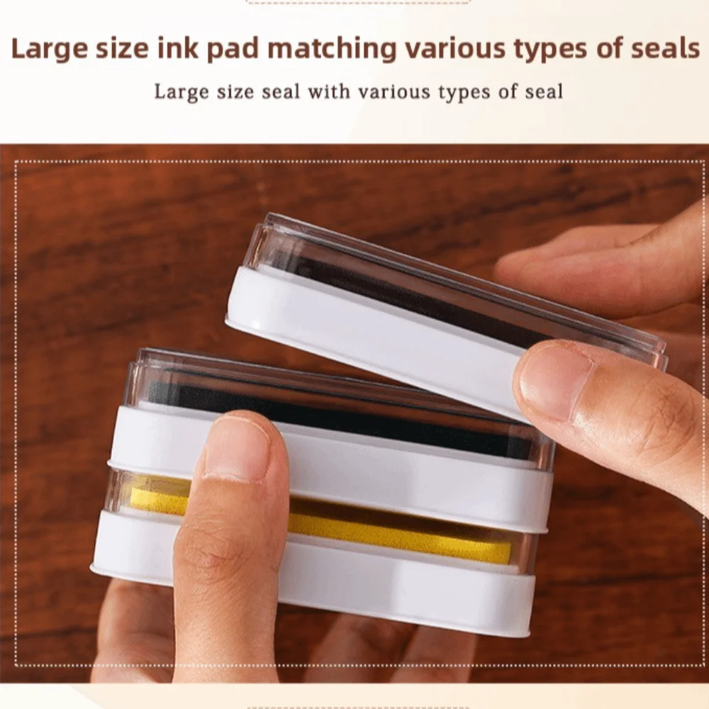 Nouveau tampon encreur carré pour étudiant, plusieurs couleurs, encre neutre, tampon auto-encreur, coton écologique, séchage rapide, papeterie, cadeaux de vacances