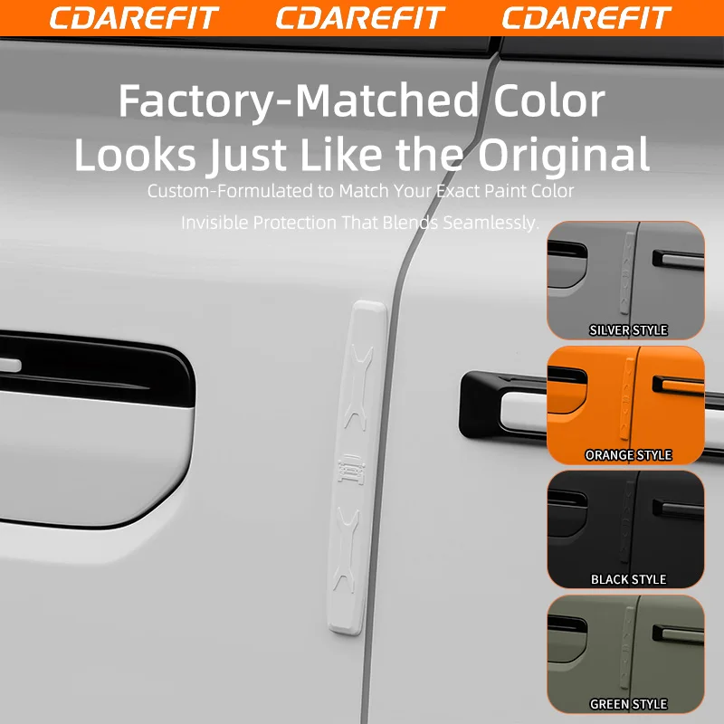 Easter Egg Style Door Anti-Collision Strips & Mirror Anti-Scratch Protectors For Chery iCAR Super V23, Car Interior Exterior Mod