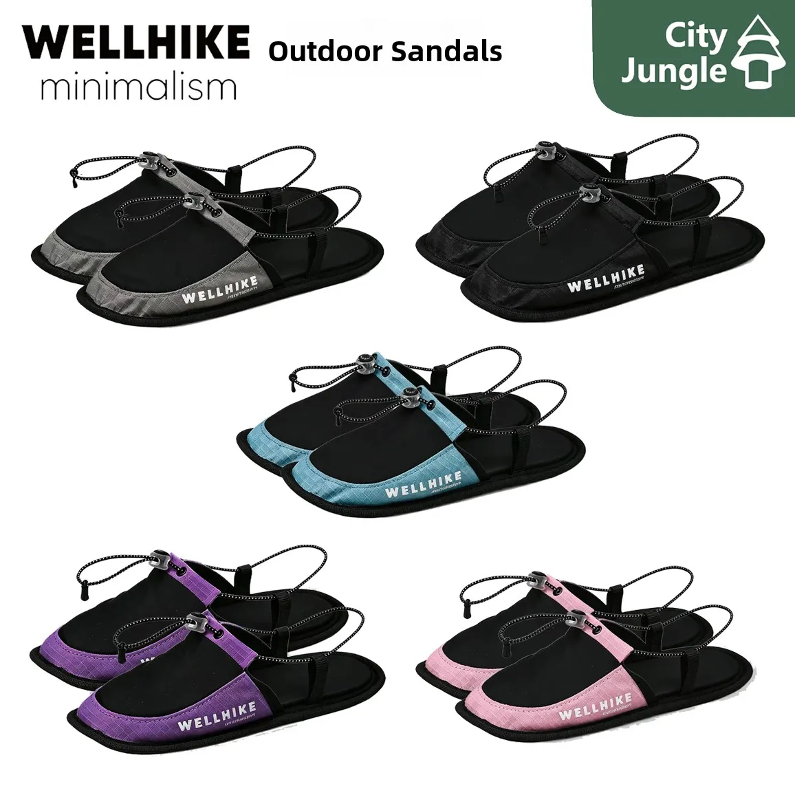 Portable Outdoor Camping Slippers Home Shoes Travel Sandals WELLHIKE Neutral Footwear under 50 Yuan for Men And Women