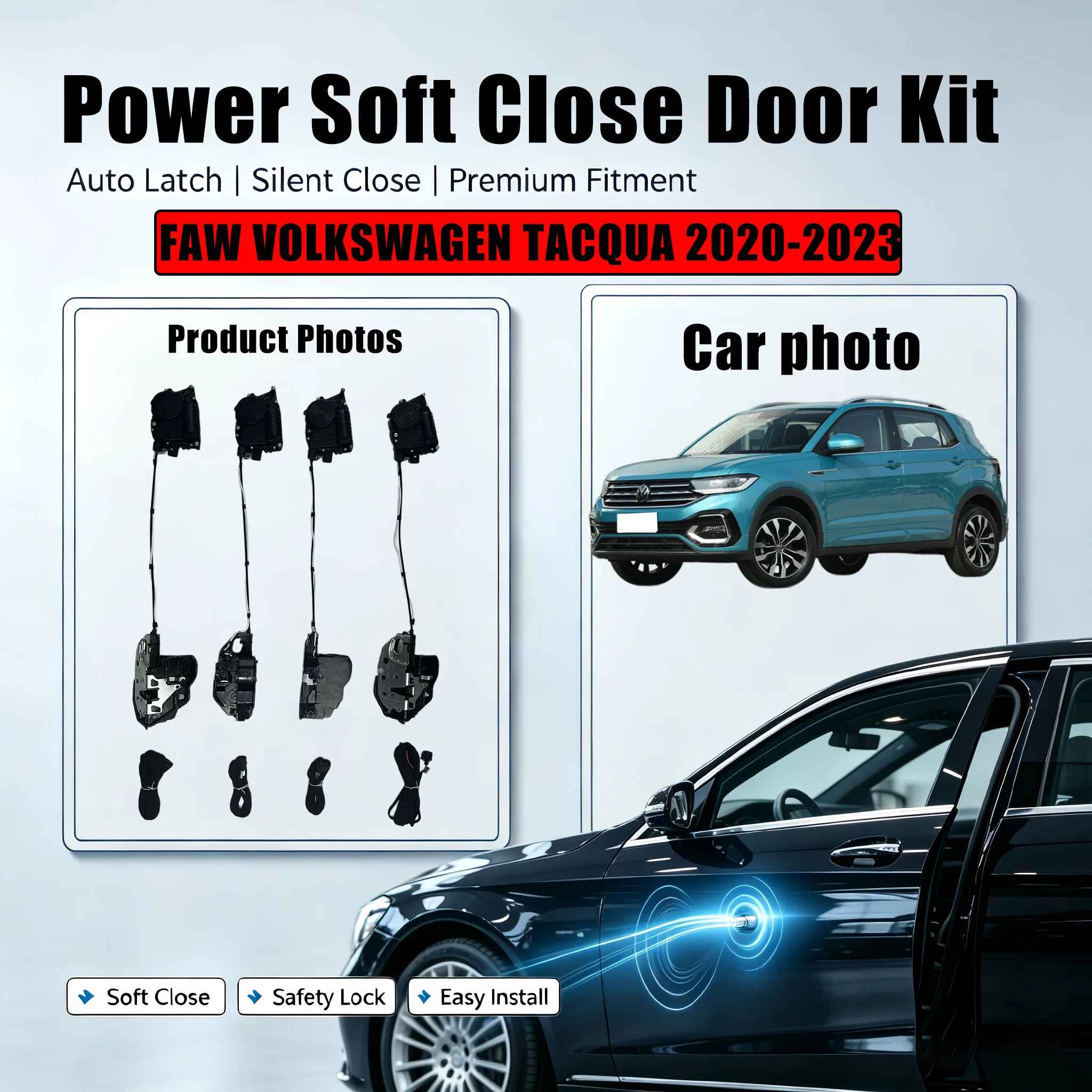 Xcar for FAW VOLKSWAGEN TACQUA 2020‑2023 Car OEM Automatic Soft Close Door Electric Suction Kit Auto Power Closing