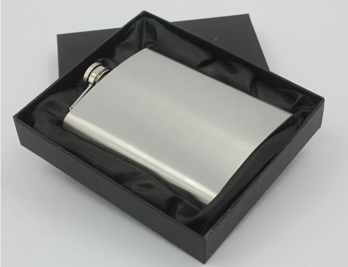 

Flagon Whiskey Wine Pot Bottle With Gift Box Travel Drinkware 8oz Portable 304 Stainless Steel Hip Flask Set JZ 1101