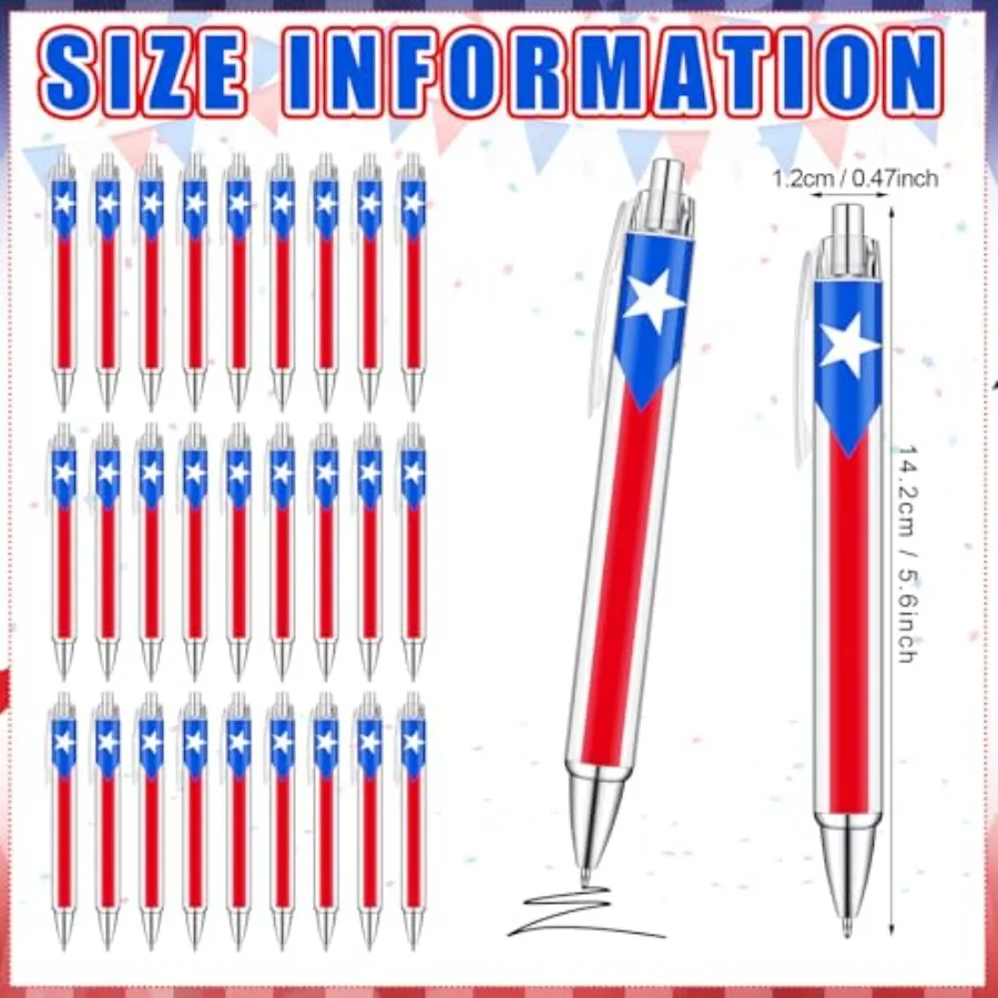 36 قطعة هدايا حفلة بورتوريكو السوفيني أعلام بورتوريكو أقلام حبر جاف لشهر التراث الأسباني الوطني الأمريكي اللاتيني #2