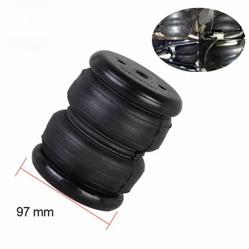 Retrofit, Air Suspension 97mm Truck Shock Absorber Rubber Airbag, Single Port 1/4 