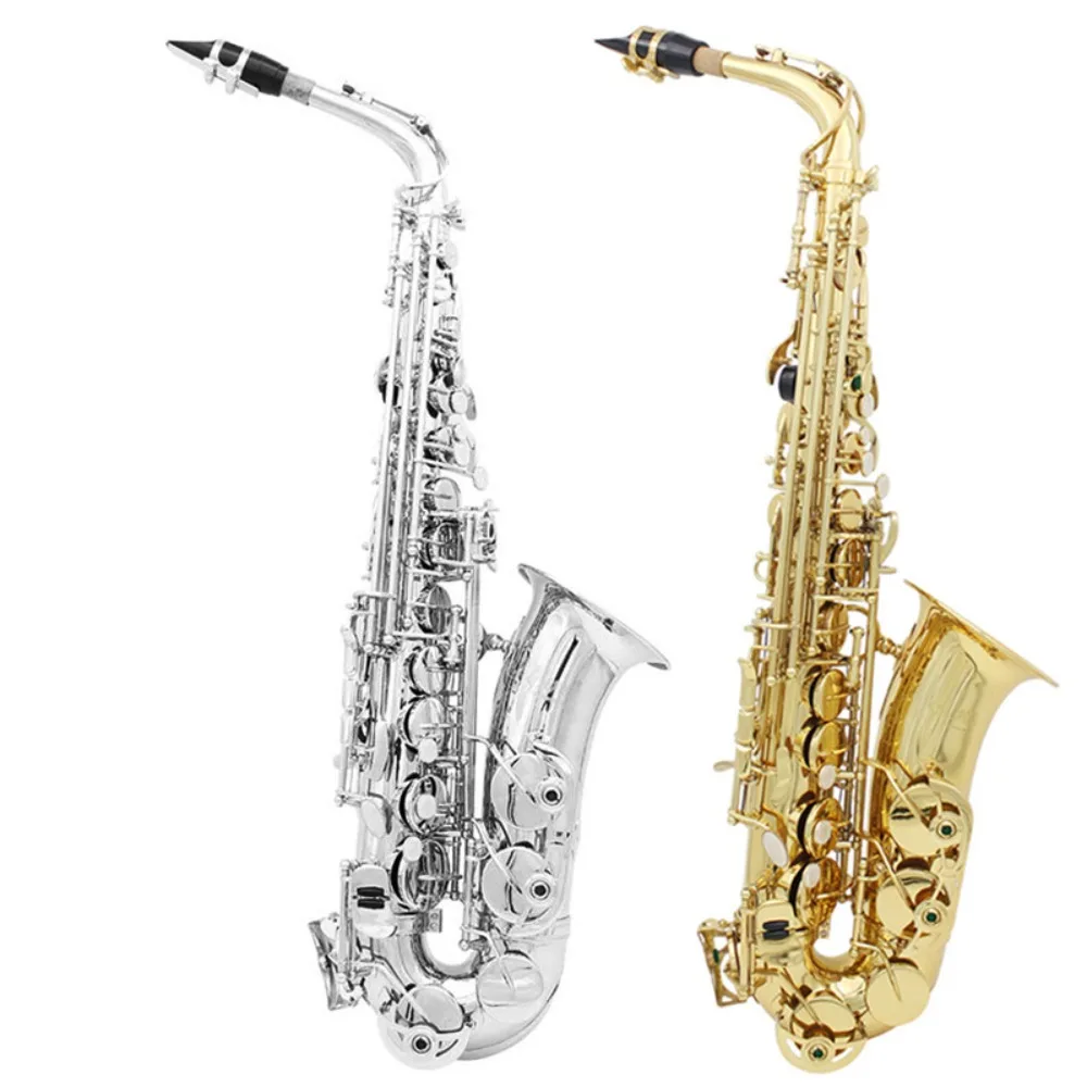 SLADE Alto Saxophone E-flat Brass Body Hand Carved White Shell Saxophone Instrument