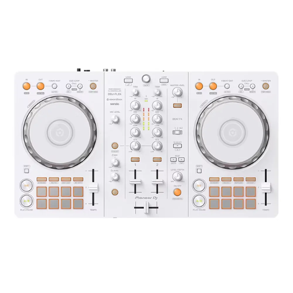 Pioneer DJ DDJ FLX4 W White 2 Channel DJ Controller Official All Platform Compatible with Rekordbox Serato Lite Djay and