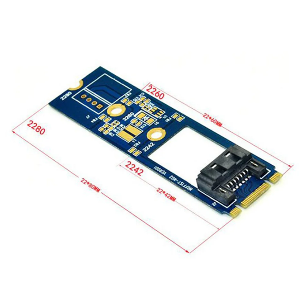 

M2 SATA Adapter Convert Card B-M KEY M.2 NGFF SATA SSD to 7Pin Adapter Board Card Support 2242 2260 2280 Main Board