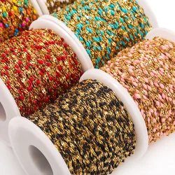 2M Stainless Steel Tiny Colored Lips Enamel Gold Chain Rope Chains for Diy Jewelry Making Supplies Necklace Wholesale Craft