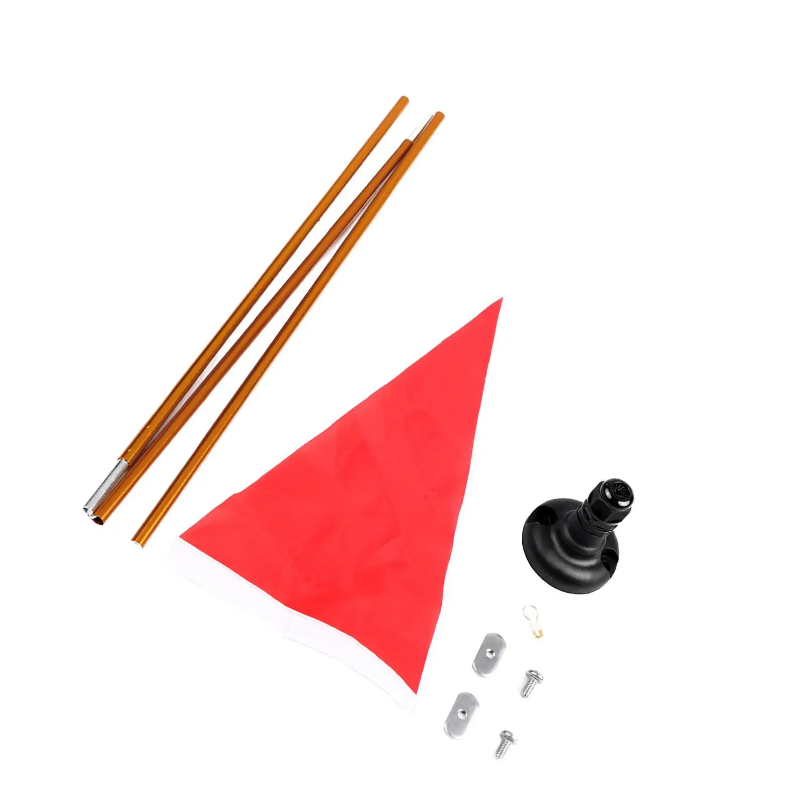 حامل مسار علم كاياك بطول 4 أقدام سهل التركيب مع قاعدة ثابتة، مجموعة رؤية التجديف لقارب زورق اليخوت #3