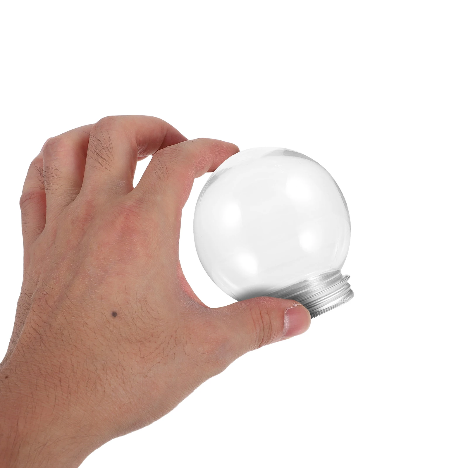 

6pcs Diy Water Globes Clear Empty Snow Globes Craft Making Party Christmas Decorative Supplies Aluminum Pet Material