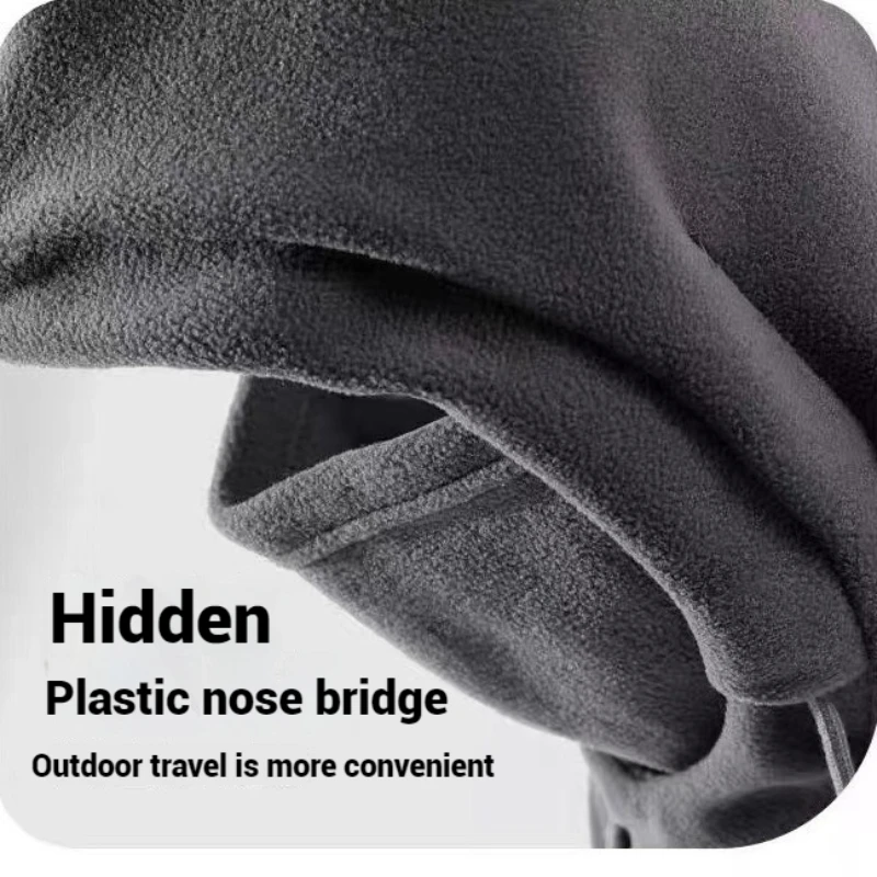 Gorro cálido de invierno con máscara y calentador de cuello Pasamontañas 3 en 1 a prueba de viento para hombres y mujeres Ciclismo Protección contra