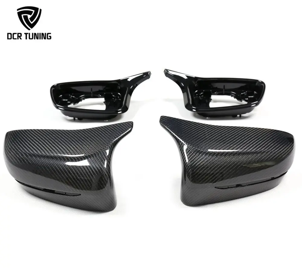 F90 M5 Carbon Fiber Replacement Mirror Cover + Frame 4 Pcs/set for BMW F90 M5 F91 F92 M8 2018+