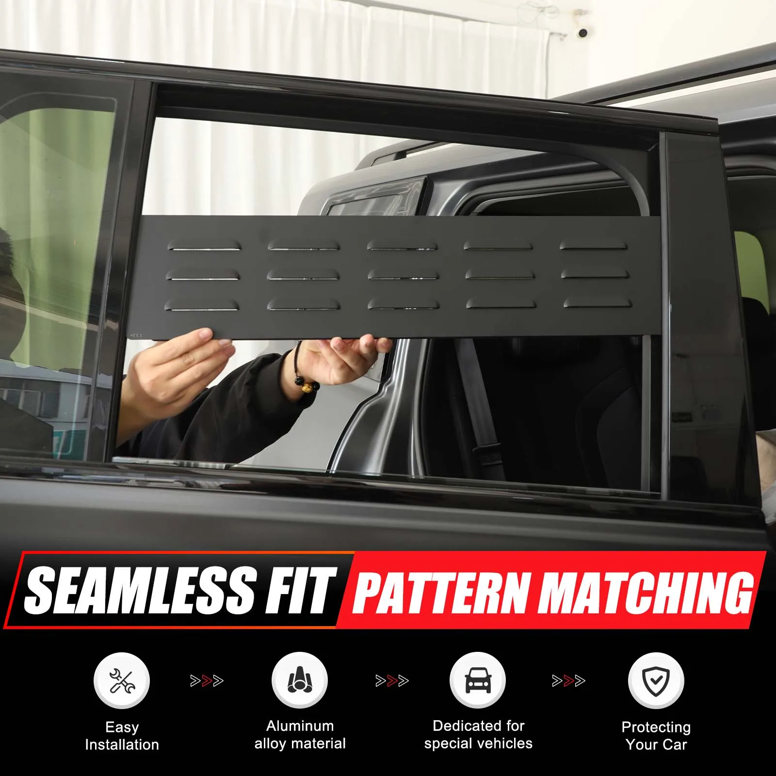 For 2024+ Haval H9 rear ventilation shutters, window ventilation holes, summer, rainy camping accessories, aluminum alloy 2pcs
