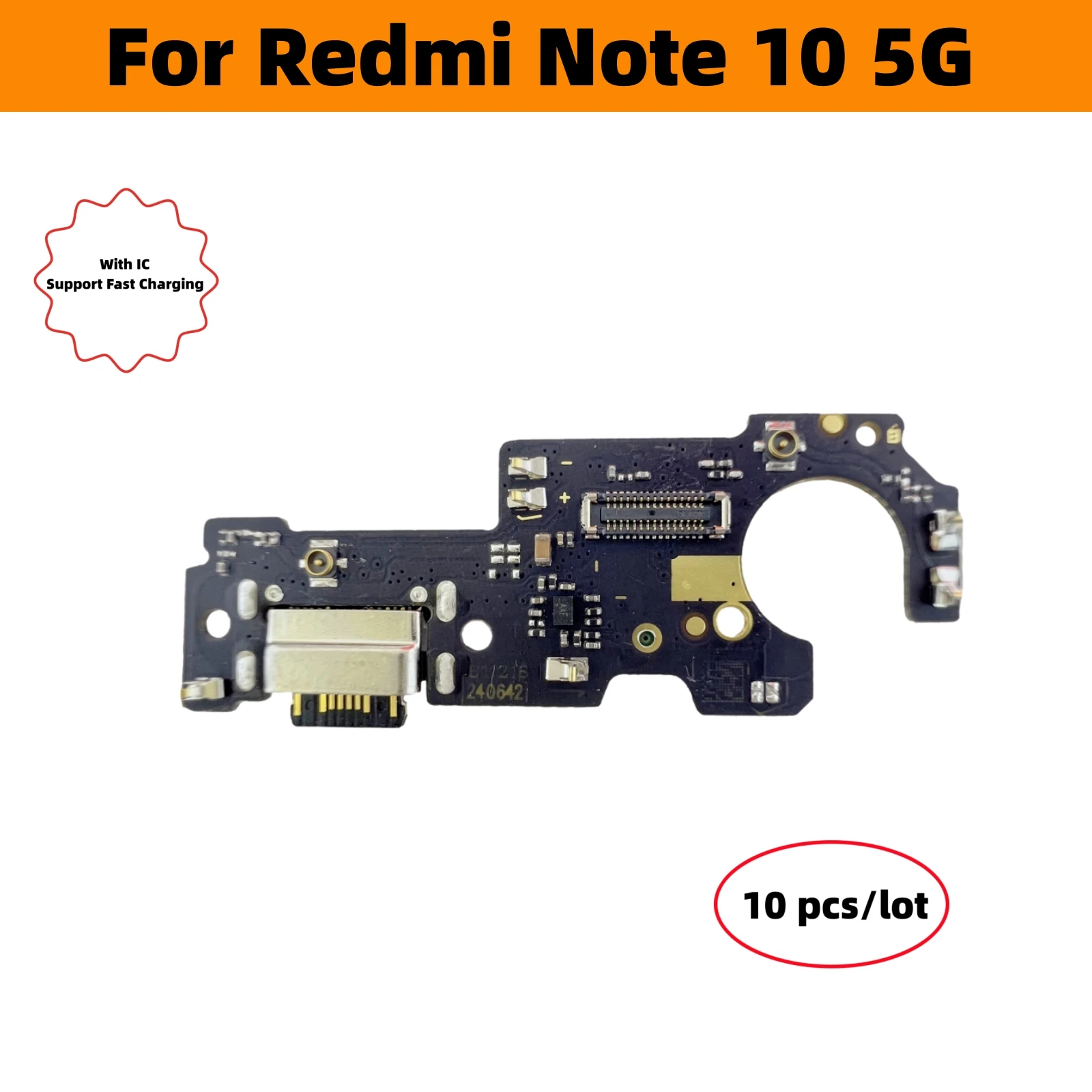 10 Pcs/Lot USB Charger Dock Flex Cable Connector Board Charging Port Replacement Parts For Redmi Note 10 5G M3 Pro