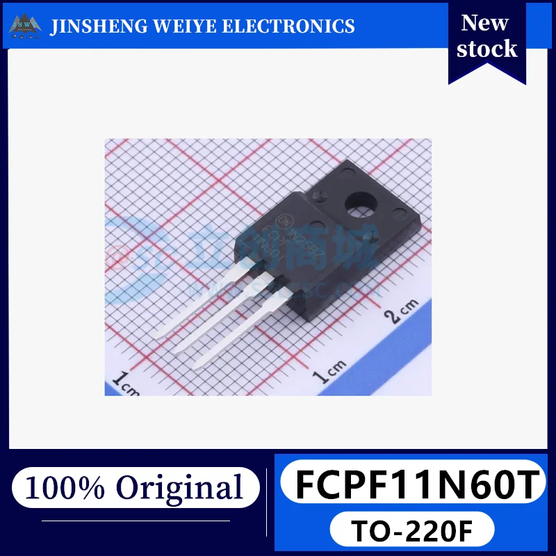 (10/50 pieces) FCPF11N60T Brand New In Stock TO-220F MOSFET 600V 11A High-Quality Shipping Electronic Device IC