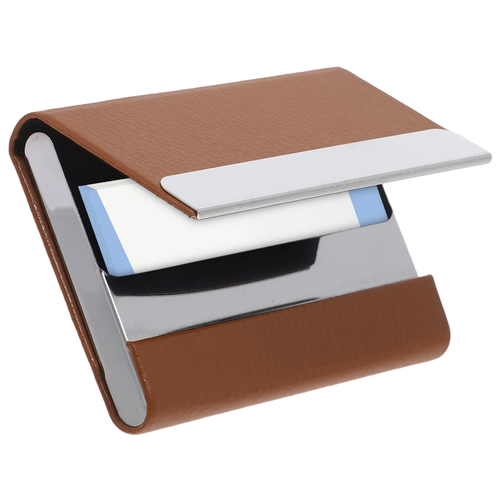 

Stainless Steel Business Holder Slim Compact Case For Men Women Portable Credit Card Organizer Magnetic Closure Name Card