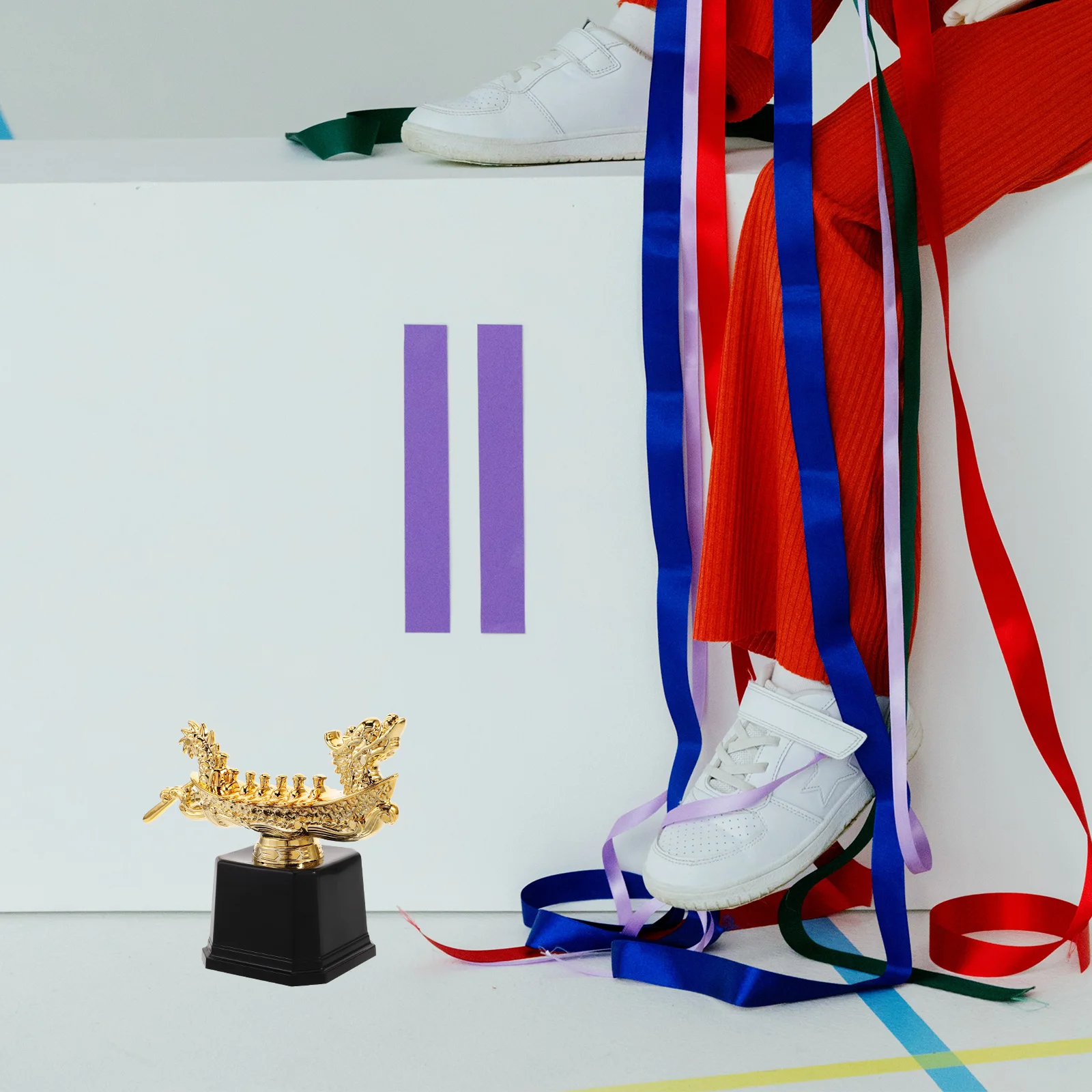 

Dragon Boat Trophy Large Plastic MVP Awards Sports Competition Rowing Event Memorabilia Mini Trophies Birthday Medals