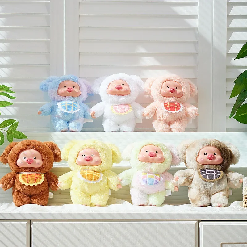 Minuo Pig Treasure Small Ranch Plush กล่องตาบอดของเล่น Kawaii Action Figure เดสก์ท็อปตกแต่ง Molde จี้ตุ๊กตาสาวของขวัญแปลกใจ