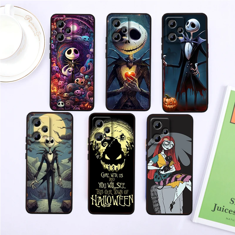 Cool The Nightmare Before Christmas For Xiaomi Redmi Note 13 12R 12 12S Turbo 11 11T 11S 10 10S Pro Plus 5G Black Cover