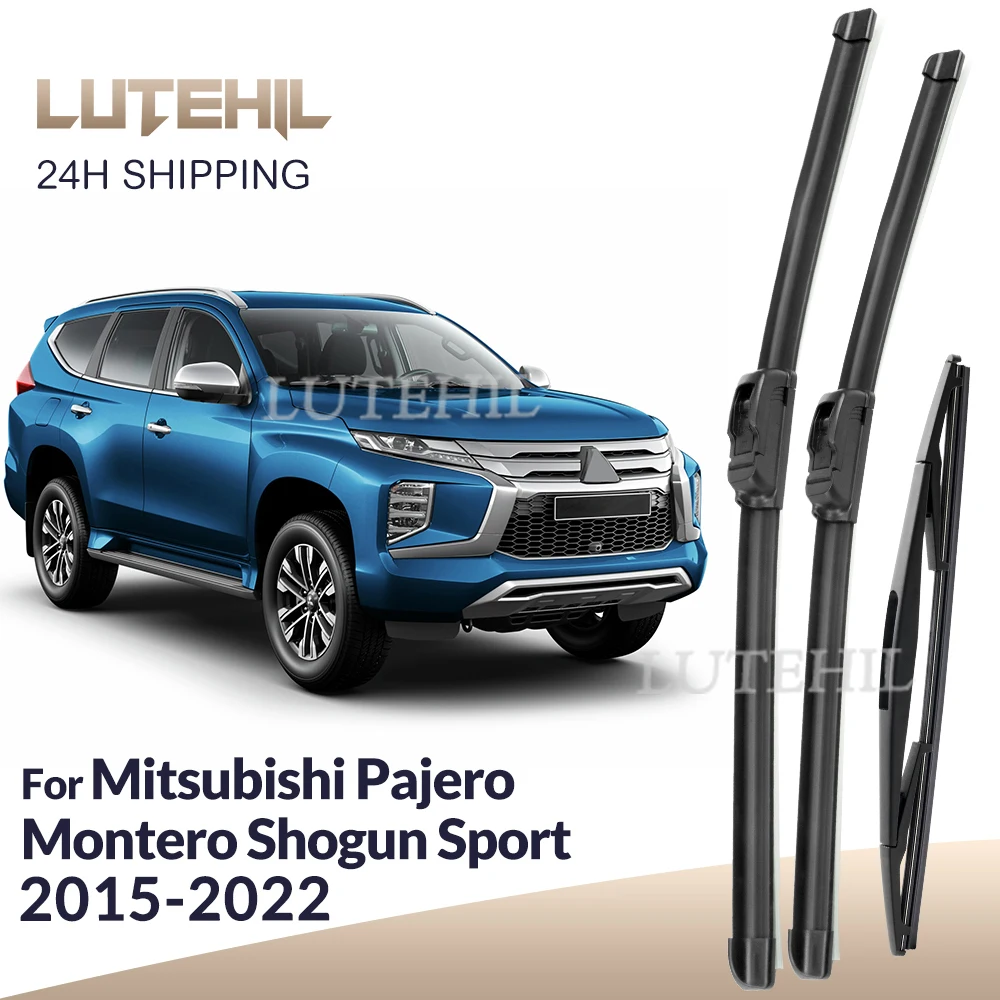 

For Mitsubishi Pajero Montero Shogun Sport 2015-2022 Wiper Front & Rear Wiper Blades Windshield Windscreen Window 22"+18"+10"
