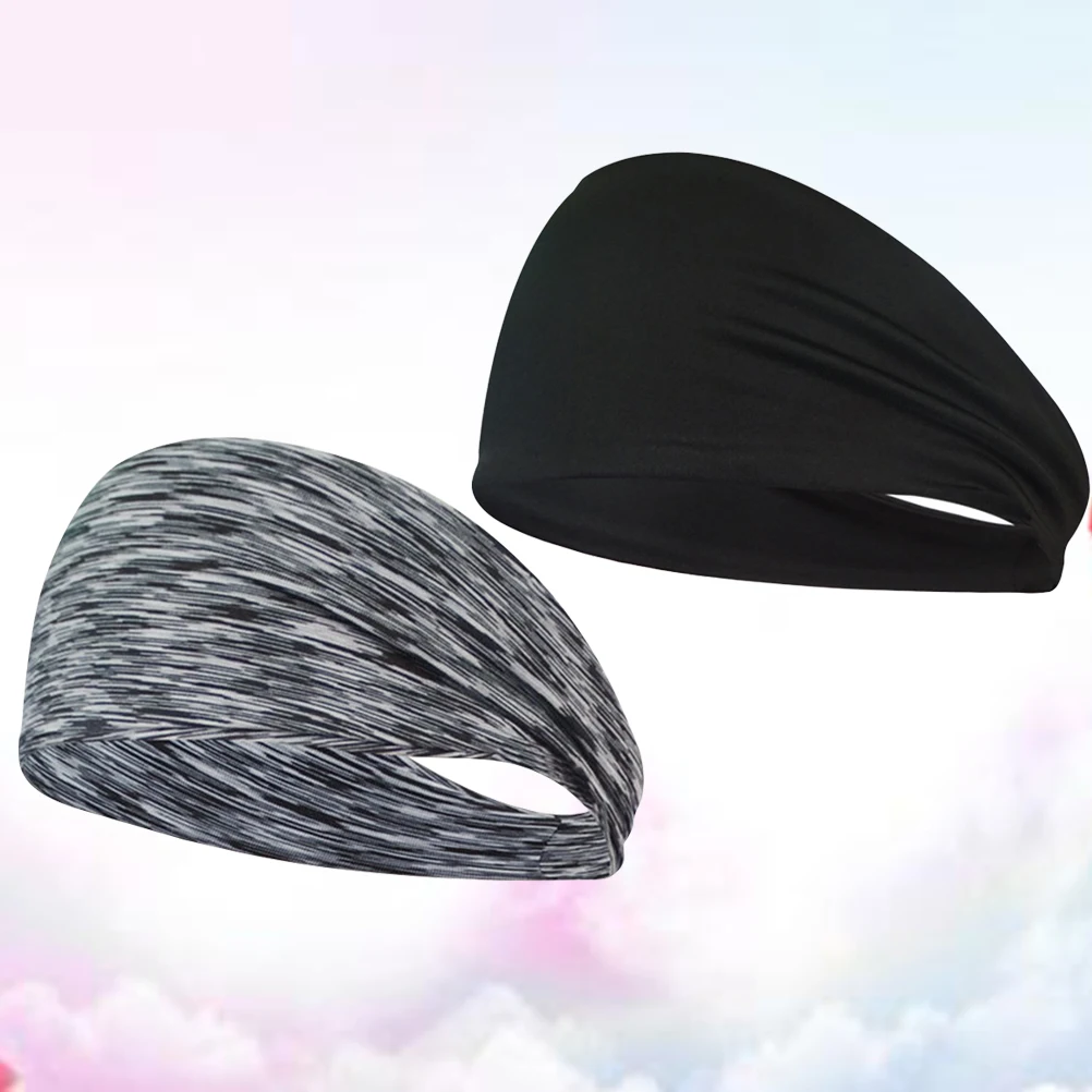 

2 Pcs Sports Bandana Cooling Stretchy Running Sweatbands Cotton Headbands for Women Yoga Headwear Headwraps