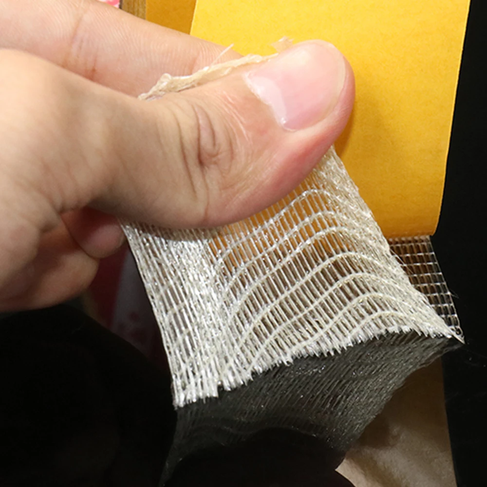 Double-sided Fiberglass Grid Sticky Adhesive Fiber Transparent Mesh Tape Strong Waterproof Tape Thick 20 Meter