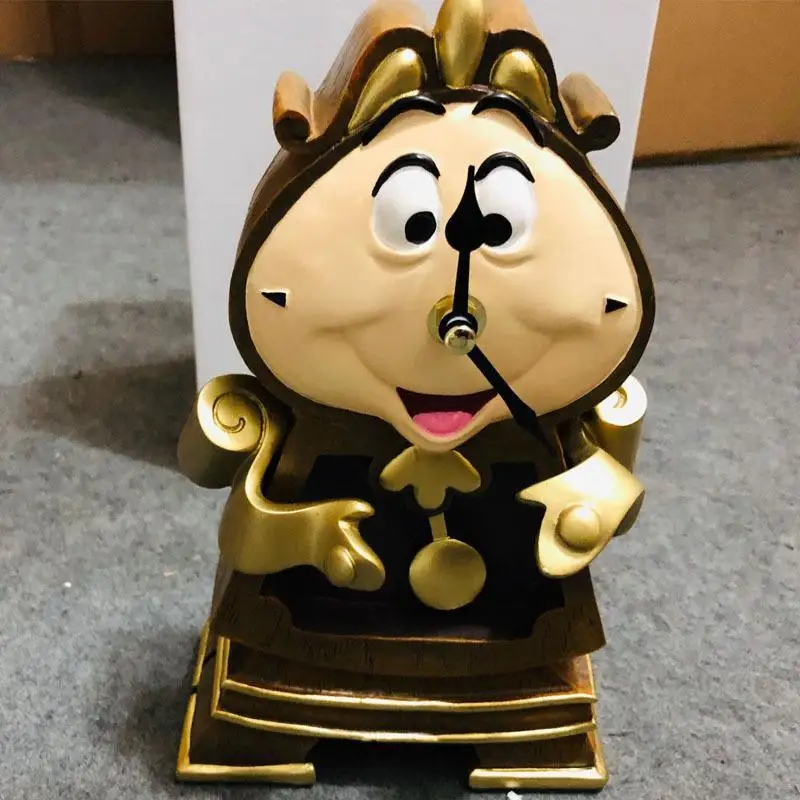 25cm Disney Beauty And The Beast Cogsworth Clock Anime Action Figures Candle Lumiere Model Collection decorazione regalo giocattoli per bambini