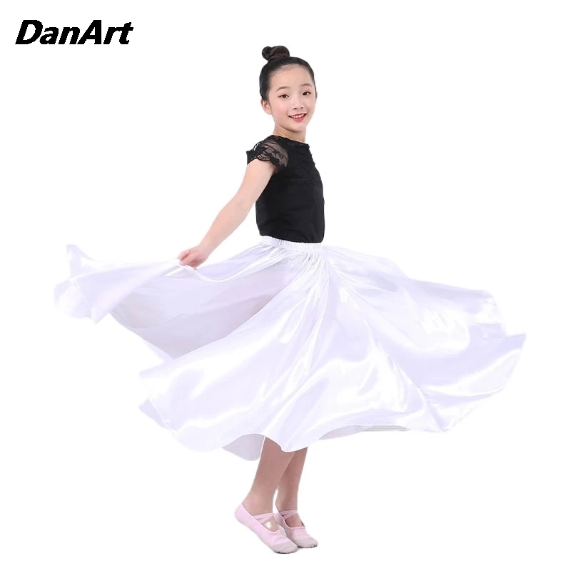 Girl's Stage Opening Dance Dress and Top Performance Attire Practice Costume Training Clothing Large Swing Skirt Spanish Skirt