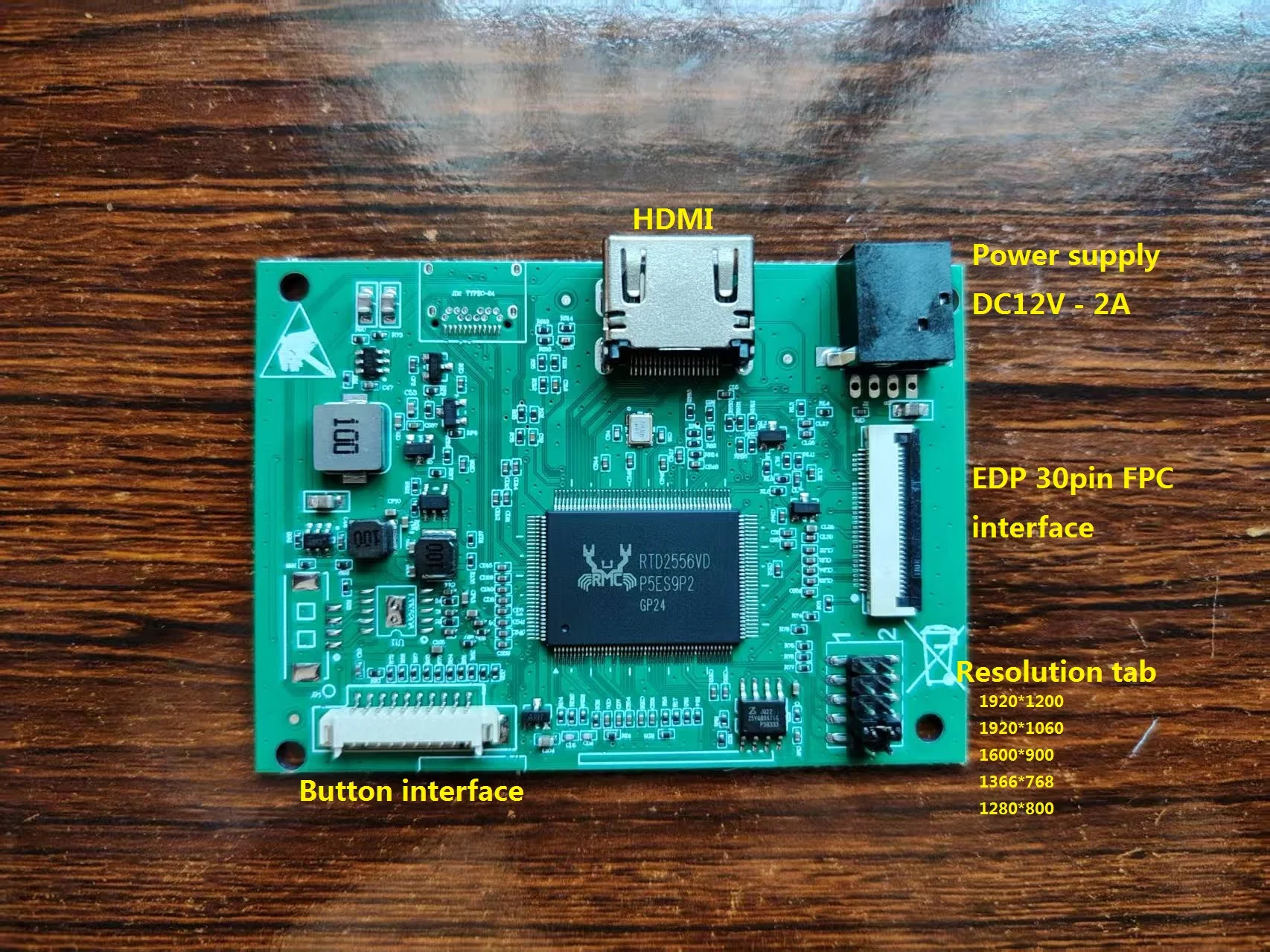 New 30PIN LCD driver board for screen resolution 1920*1200 1920*1080 1600*900 1366*768 1280*800