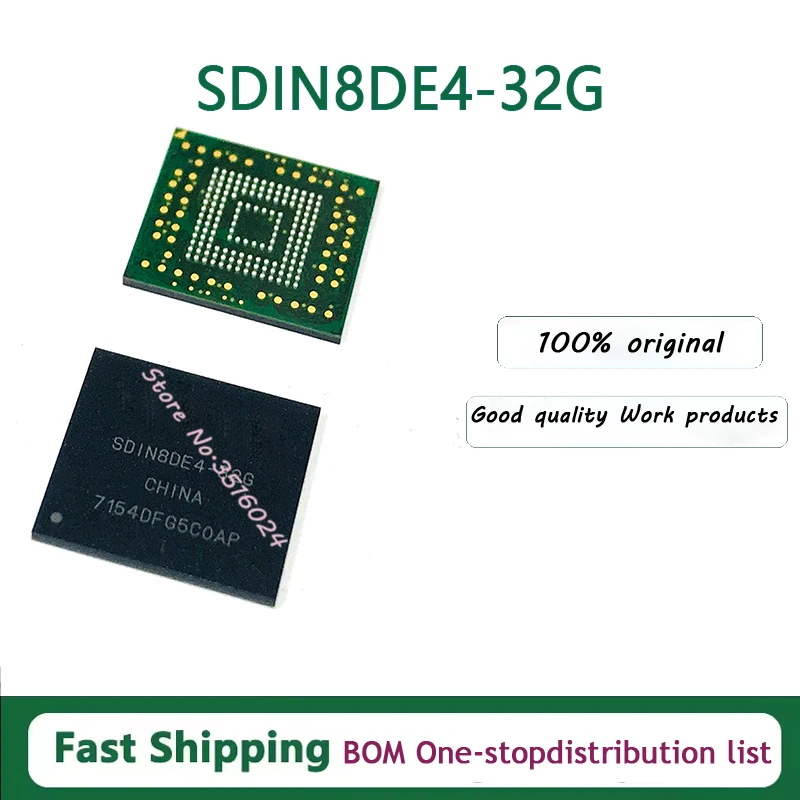 

1 шт./лот SDIN8DE4-32G BGA153 EMMC 4,5 32 ГБ SDIN8DE4-64G BGA153 EMMC 4,5 64 ГБ