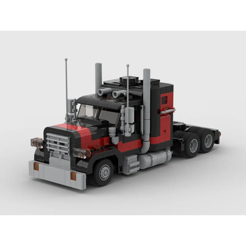 MOC-154892 Cargo Transport Semi Truck Assembly Splicing Building Blocks Model 737 Parts Boys Education Building Blocks Toy