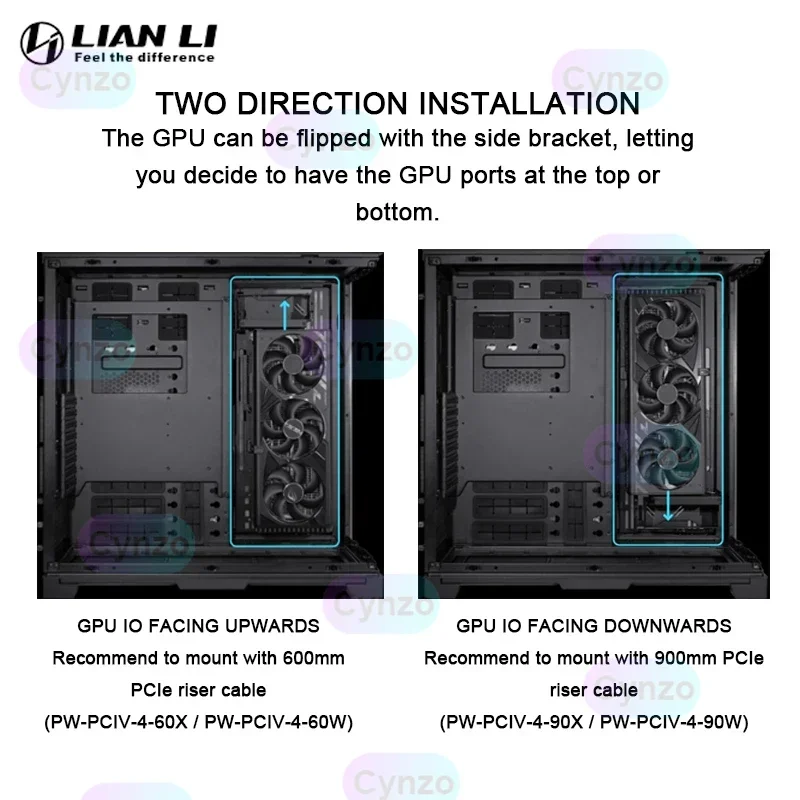 Lian Li Upright Mounting Graphics Card Bracket for O11D EVO XL,40 Series GPU Holder Support Vertical